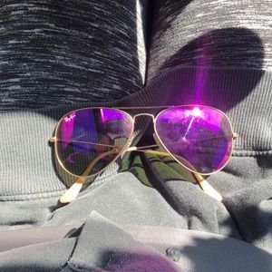 used pink polaroid mirrored ray bands small!